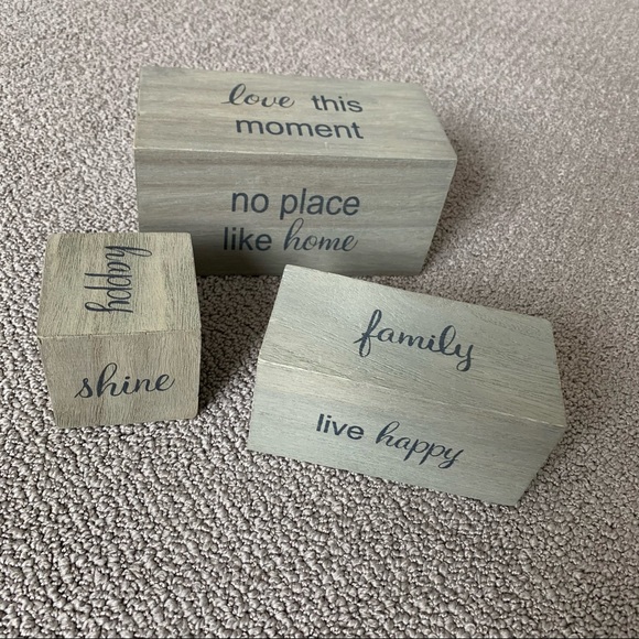 Rustic home decor blocks - Picture 2 of 6